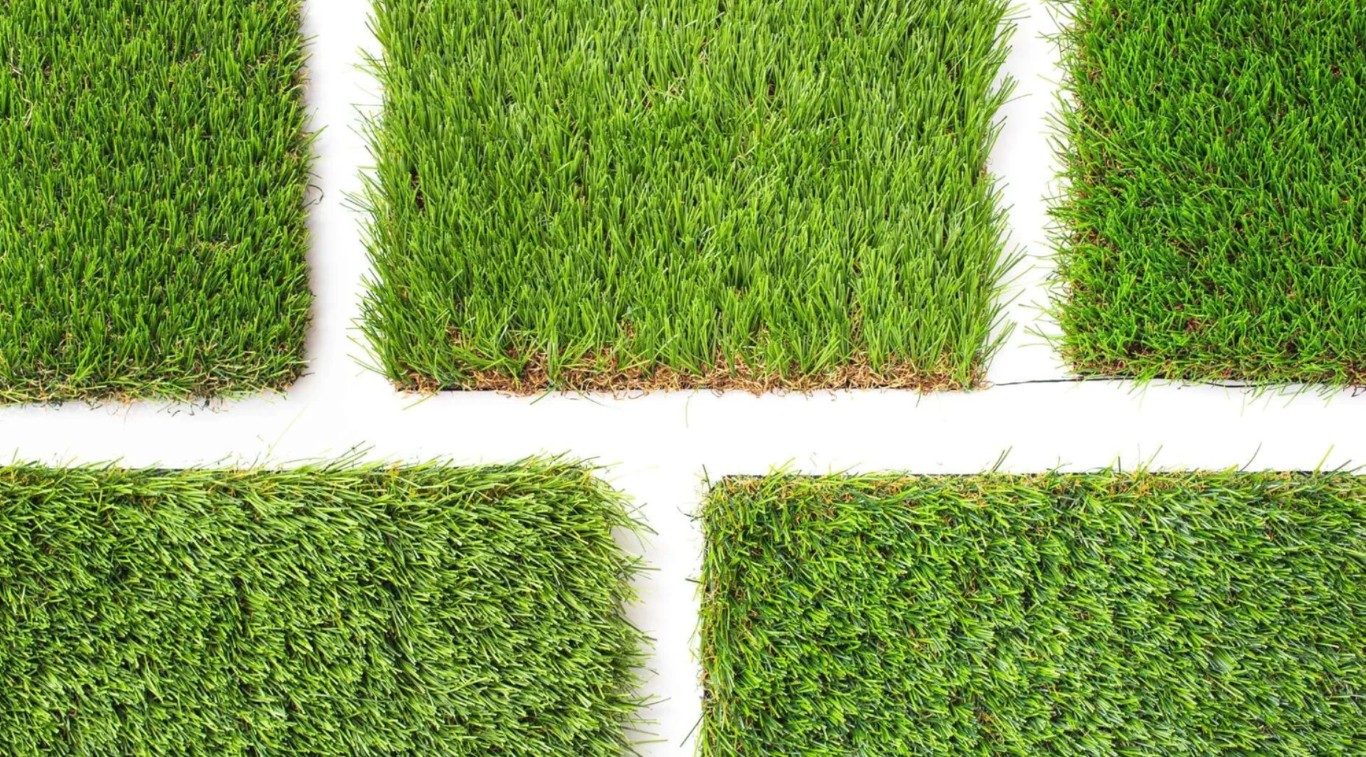 Different types of lush artificial turf samples in Paterson, NJ